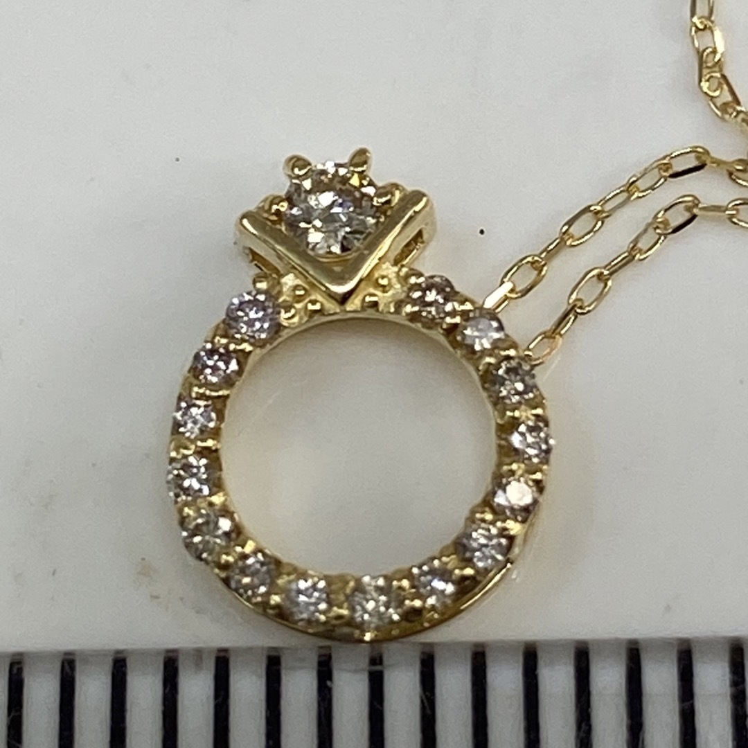 k18YG AU750 18金 天然ダイヤモンド 0.05ct ネックレスの通販 by seg ...