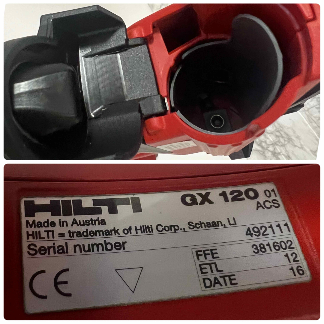 美品　HILTI ヒルティ　GX120 内装業・ 電気・機械設備用 ガス式鋲打