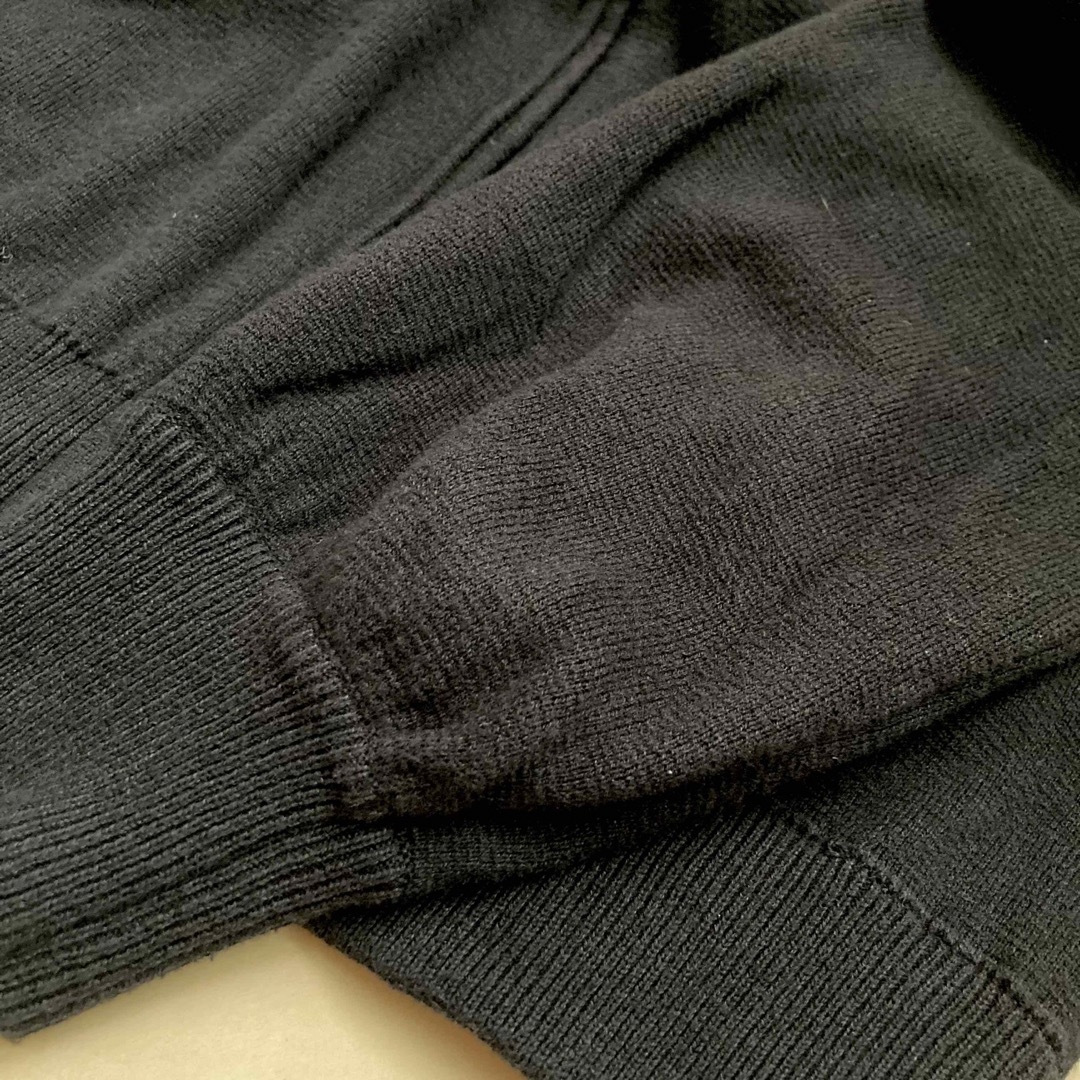 GU(ジーユー)のGU ジーユー ニット ブルゾン カーディガン パーカー ブラック レディースのジャケット/アウター(ブルゾン)の商品写真