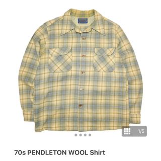 ペンドルトン(PENDLETON)のペンドルトン PENDLETON 70s チェック ウール 長袖 開襟 シャツ(シャツ)