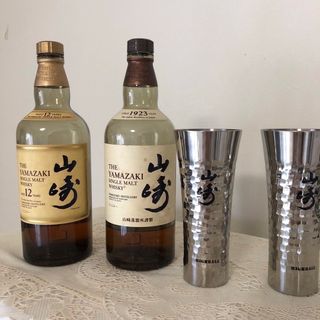 サントリー山崎 NV 700ml 箱付き 2本セット＋山崎グラス3個おまけ付