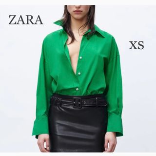 ザラ(ZARA)のZARA ザラ ポプリンシャツ💚(シャツ/ブラウス(長袖/七分))