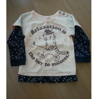 フェリシモ(FELISSIMO)のフェリシモ★重ね着風ロンTサイズ90(Tシャツ/カットソー)