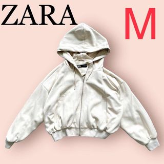 ZARA MAN ザラ  総柄ナイロンパーカー　L フーディ　ブルゾン　ジップ