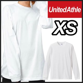 ユナイテッドアスレ(UnitedAthle)の新品未使用 ユナイテッドアスレ 無地 長袖Tシャツ ロンT 白 ホワイト XS(Tシャツ/カットソー(七分/長袖))