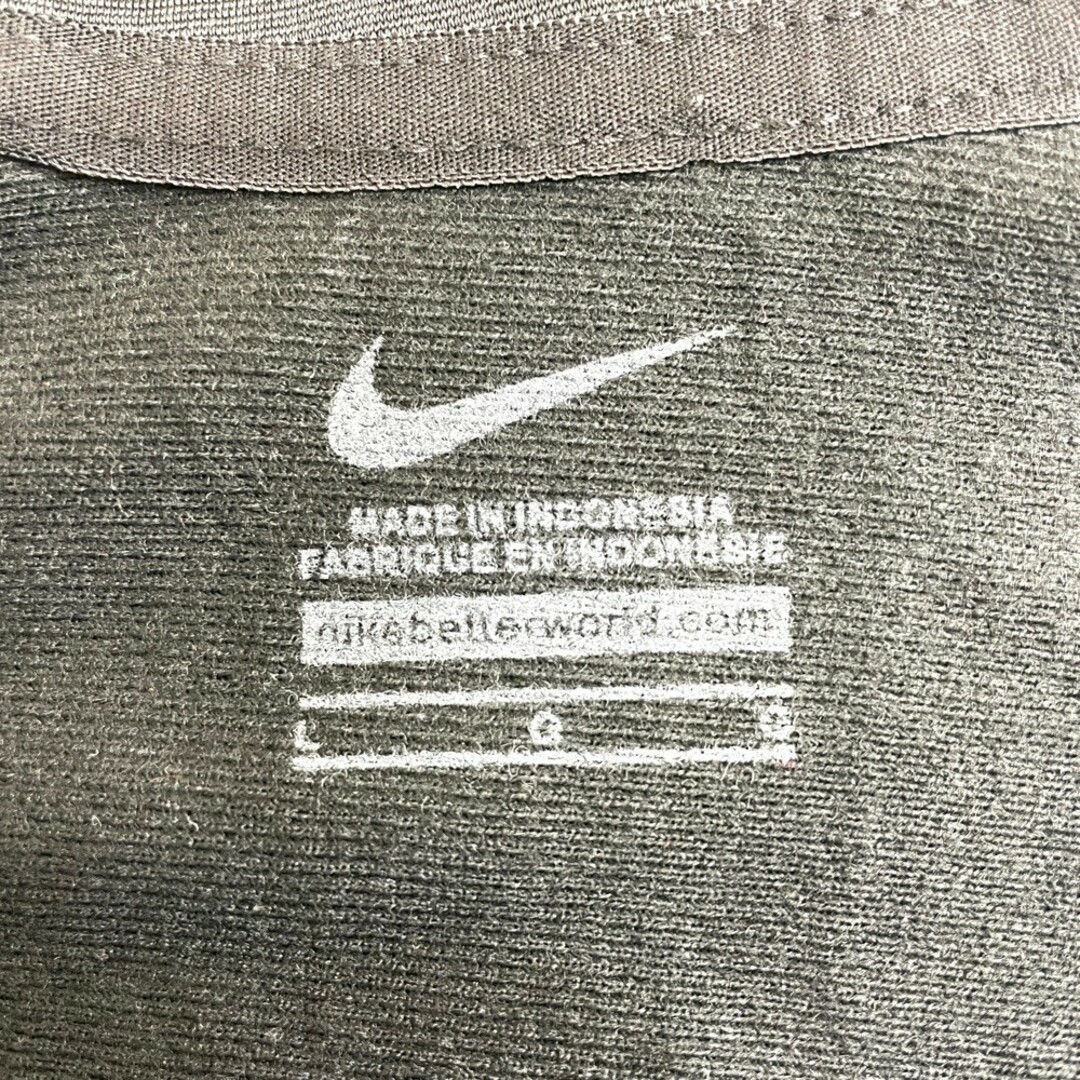 NIKE(ナイキ)の【中古】 ナイキ NIKE ジップアップ ジャージ トラックジャケット ジョグトップ 長袖 スウッシュロゴ 刺繍 サイズ：L ブラック×ホワイト 古着 中古 mellow あす楽対応 古着屋mellow楽天市場店 メンズのトップス(ジャージ)の商品写真