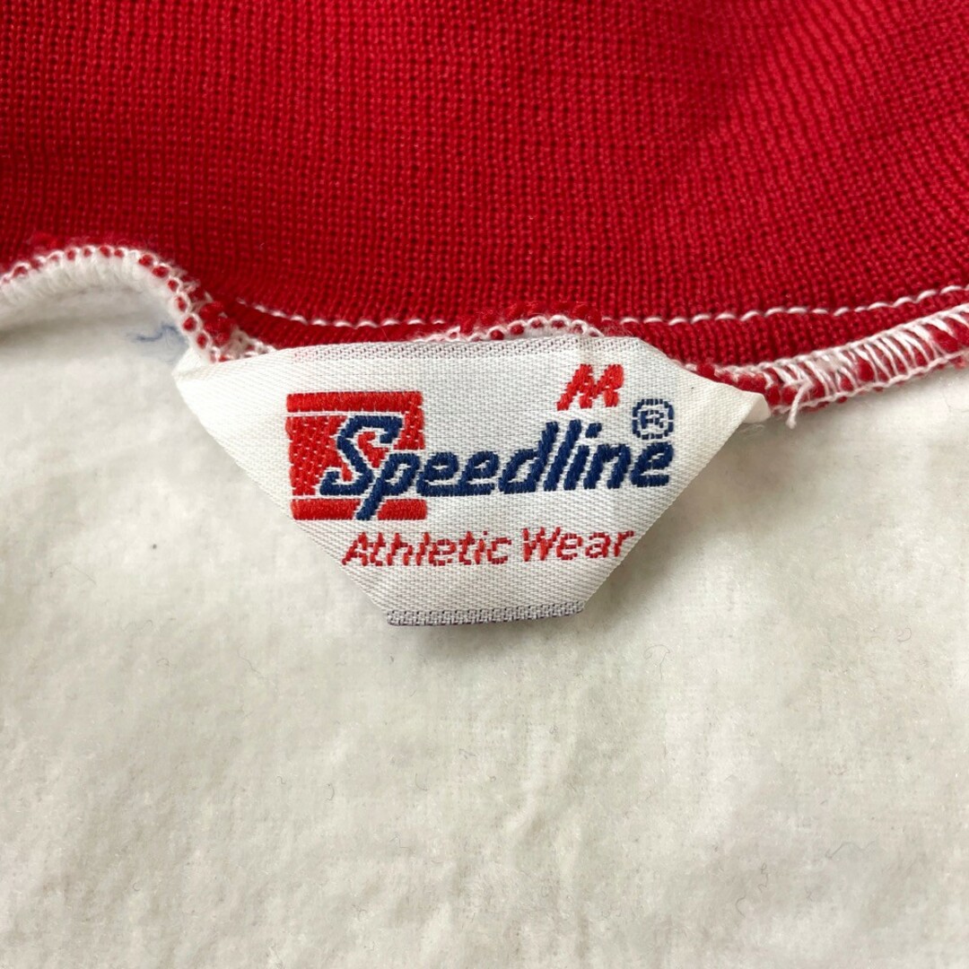 Speedline ジップアップ ジャージ トラックジャケット ジョグトップ 長袖 USA ワッペン サイズ：M ホワイト×レッド×ブルー 【古着】 古着 【中古】 中古 mellow 【あす楽対応】【古着屋mellow楽天市場店】 メンズのトップス(ジャージ)の商品写真