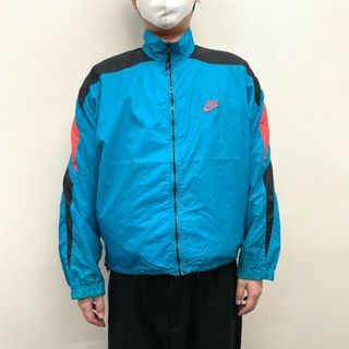 ナイキ NIKE ウィンドジャケット 長袖 ブルー メンズ Lサイズ !★