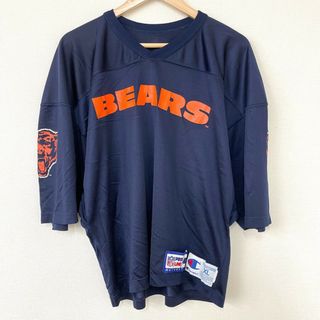 チャンピオン(Champion)のチャンピオン Champion NFL シカゴ ベアーズ Chicago Bears メッシュ フットボールジャージ 半袖 ロゴ プリント サイズ：XL ネイビー MADE IN U.S.A【古着】 古着 【中古】 中古 mellow PRO LINE【あす楽対応】【古着屋mellow楽天市場店】(アメリカンフットボール)