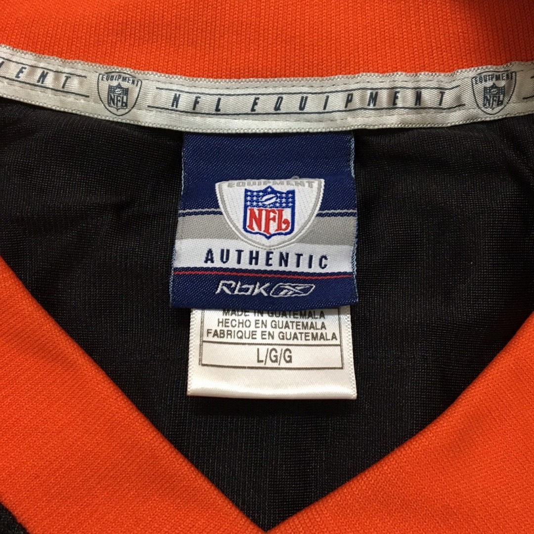 Reebok NFL "シンシナティ・ベンガルズ/Cincinnati Bengals" メッシュ フットボールジャージ 半袖 サイズ：L ブラック×オレンジ 【古着】 古着 【中古】 中古 mellow 【あす楽対応】【古着屋mellow楽天市場店】 スポーツ/アウトドアのスポーツ/アウトドア その他(アメリカンフットボール)の商品写真