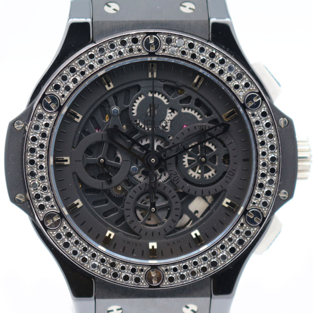 ☆美品 ★保証書付き【HUBLOT】ウブロ ビッグバン アエロバン クロノグラフ 310.KX.1140.RX 自動巻き メンズ_713389【ev10】