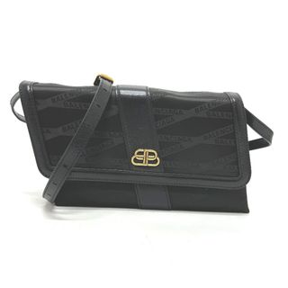 バレンシアガ(Balenciaga)のバレンシアガ BALENCIAGA SHIFT BAG M 580161 ロゴ 2WAY カバン ショルダーバッグ ナイロン/レザー ブラック(ショルダーバッグ)