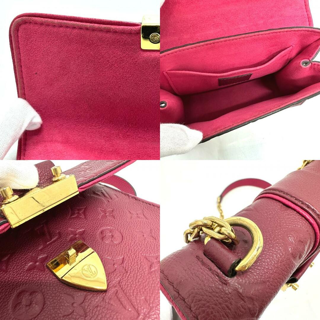 ルイヴィトン LOUIS VUITTON サンシュルピスPM M43393 モノグラムアンプラント ショルダーバッグ モノグラムアンプラントレザー  レッド