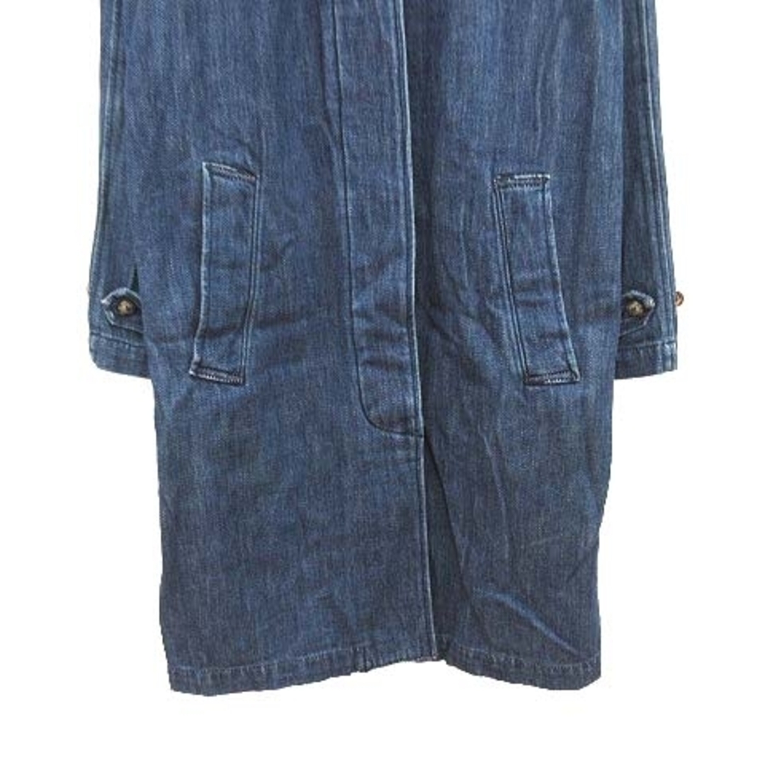 moussy(マウジー)のマウジー ステンカラーコート デニム シングル 比翼 F 青 ブルー レディースのジャケット/アウター(その他)の商品写真