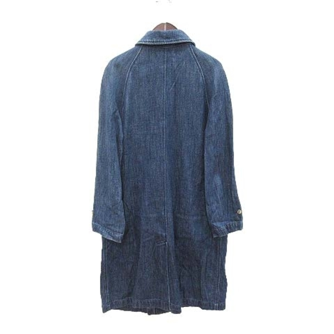 moussy(マウジー)のマウジー ステンカラーコート デニム シングル 比翼 F 青 ブルー レディースのジャケット/アウター(その他)の商品写真