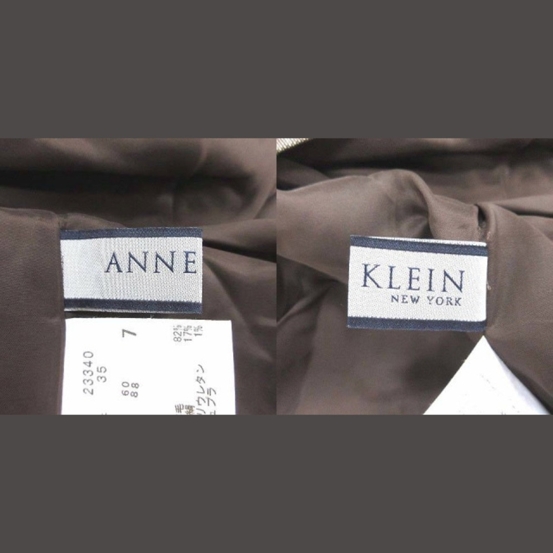 ANNE KLEIN(アンクライン)のアンクライン タイトスカート ひざ丈 ウール 7 こげ茶 ダークブラウン レディースのスカート(ひざ丈スカート)の商品写真