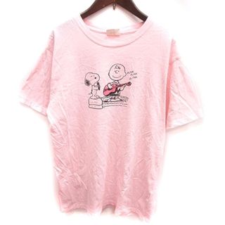 ピーナッツ(PEANUTS)のピーナッツ PEANUTS カットソー Uネック 半袖 F ピンク /RT(カットソー(半袖/袖なし))