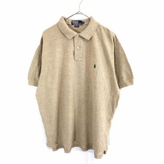 ポロラルフローレン(POLO RALPH LAUREN)のPolo by Ralph Lauren ポロバイラルフローレン ワンポイントロゴ ポロシャツ ベージュ (メンズ XL) 中古 古着 O0484(ポロシャツ)