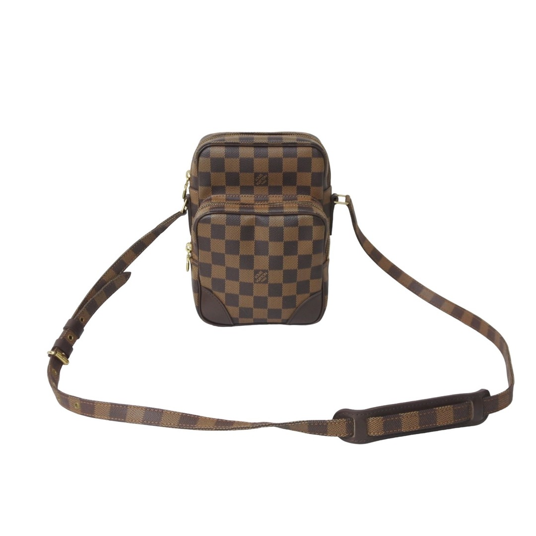 LOUIS VUITTON ルイ・ヴィトン ショルダーバッグ ダミエ アマゾン ダミエキャンバス N48074 ゴールド金具 美品  54132