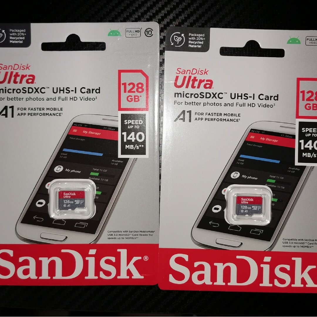 SanDisk(サンディスク)のSanDisk　microSDXC　128gb 2枚セット スマホ/家電/カメラのカメラ(その他)の商品写真