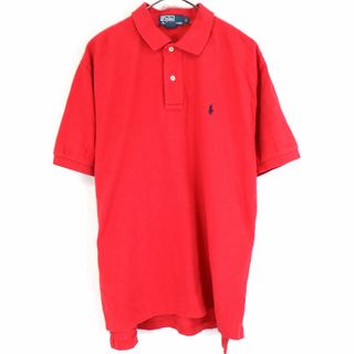 ポロラルフローレン(POLO RALPH LAUREN)のPolo by Ralph Lauren ポロバイラルフローレン ワンポイントロゴ ポロシャツ レッド (メンズ L) 中古 古着 O0479(ポロシャツ)