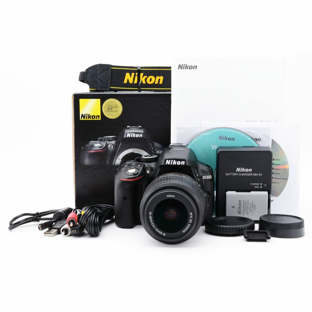 【美品】Nikon D5300 18-55 レンズセット《ショット数2971回》