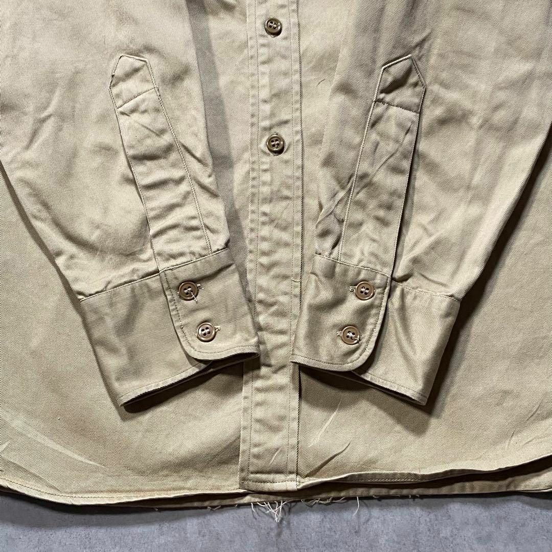 アメリカ軍　WW2 チノ　ツイル　オフィサーシャツ　ワーク30s40s50s