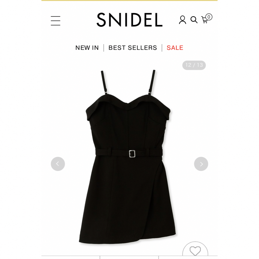 SNIDEL(スナイデル)のsnidel コルセットディティールロンパース　ブラック　2023 レディースのパンツ(オールインワン)の商品写真