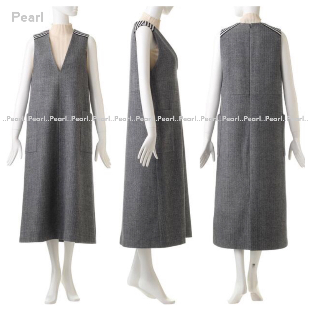 ボーダーズアットバルコニー WOOL HERRINGBONE DRESS | www.gree.ma