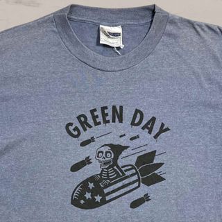 WWI バンドTシャツ 古着 ネイビー グリーンデイ　GREENDAY ロケット(Tシャツ/カットソー(半袖/袖なし))