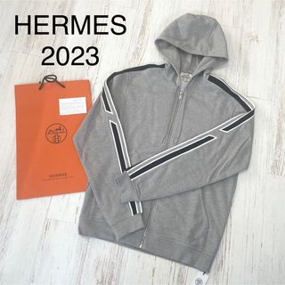 HERMES メンズ　パーカー　グレー　正規品　イタリア製 XL