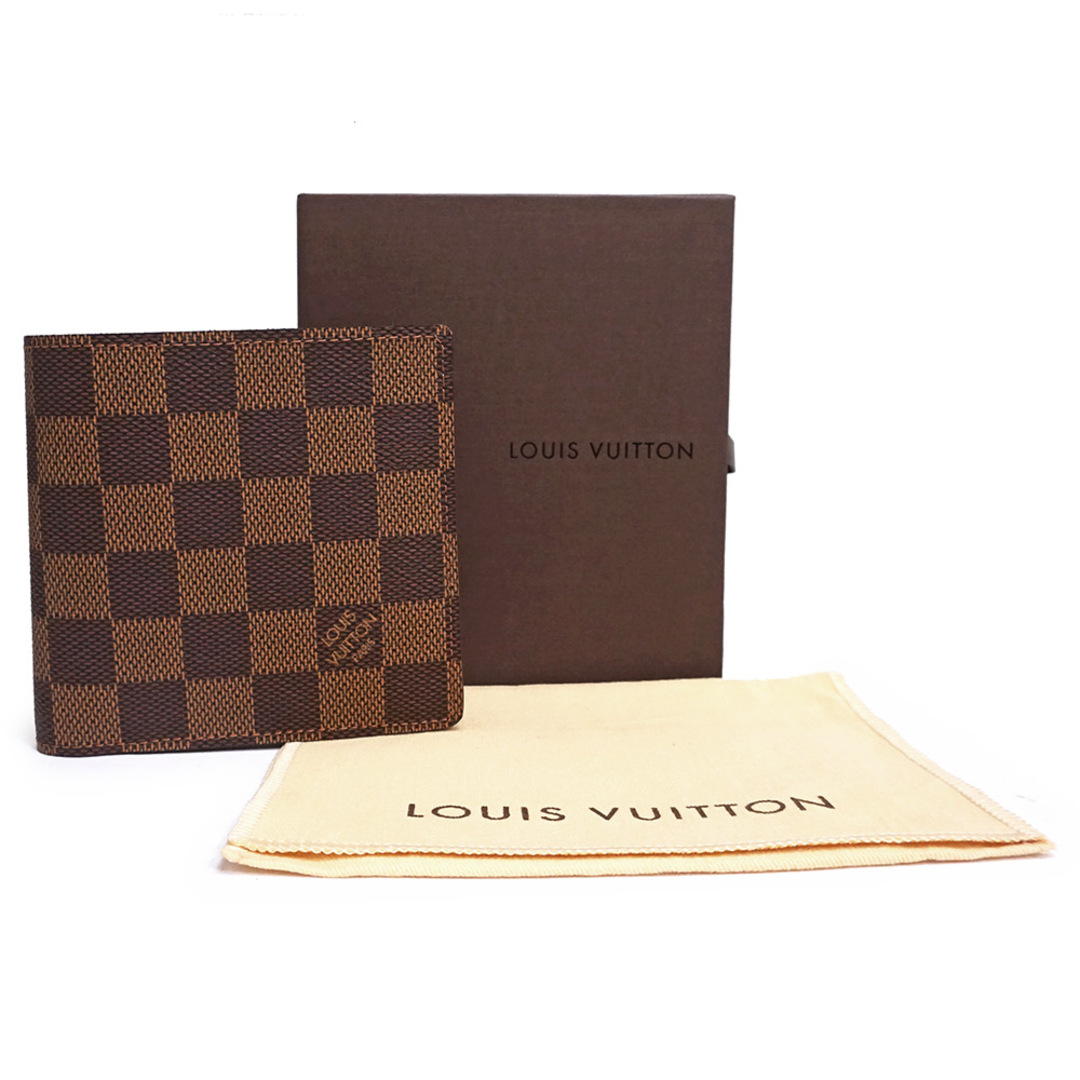 ルイ ヴィトン ポルトフォイユ マルコ 二つ折り財布 ダミエ ブラウン 茶 ゴールド金具 N61675 箱付 LOUIS VUITTON（新品・未使用品）