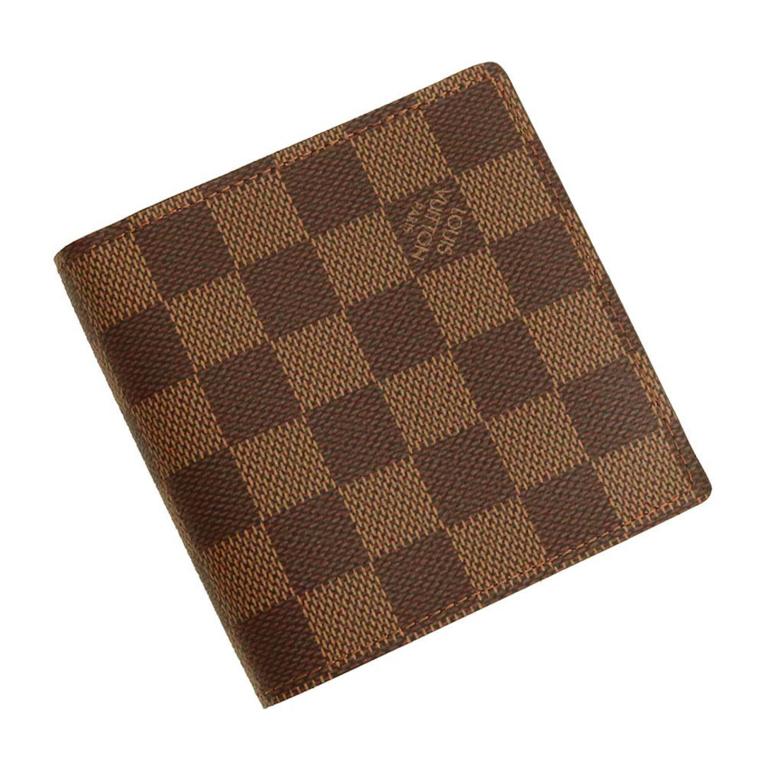 ルイ ヴィトン ポルトフォイユ マルコ 二つ折り財布 ダミエ ブラウン 茶 ゴールド金具 N61675 箱付 LOUIS VUITTON（新品・未使用品）