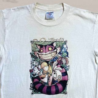 WWM  Tシャツ ビンテージ 古着 不思議の国のアリス　シャム猫　　ALICE(Tシャツ/カットソー(半袖/袖なし))