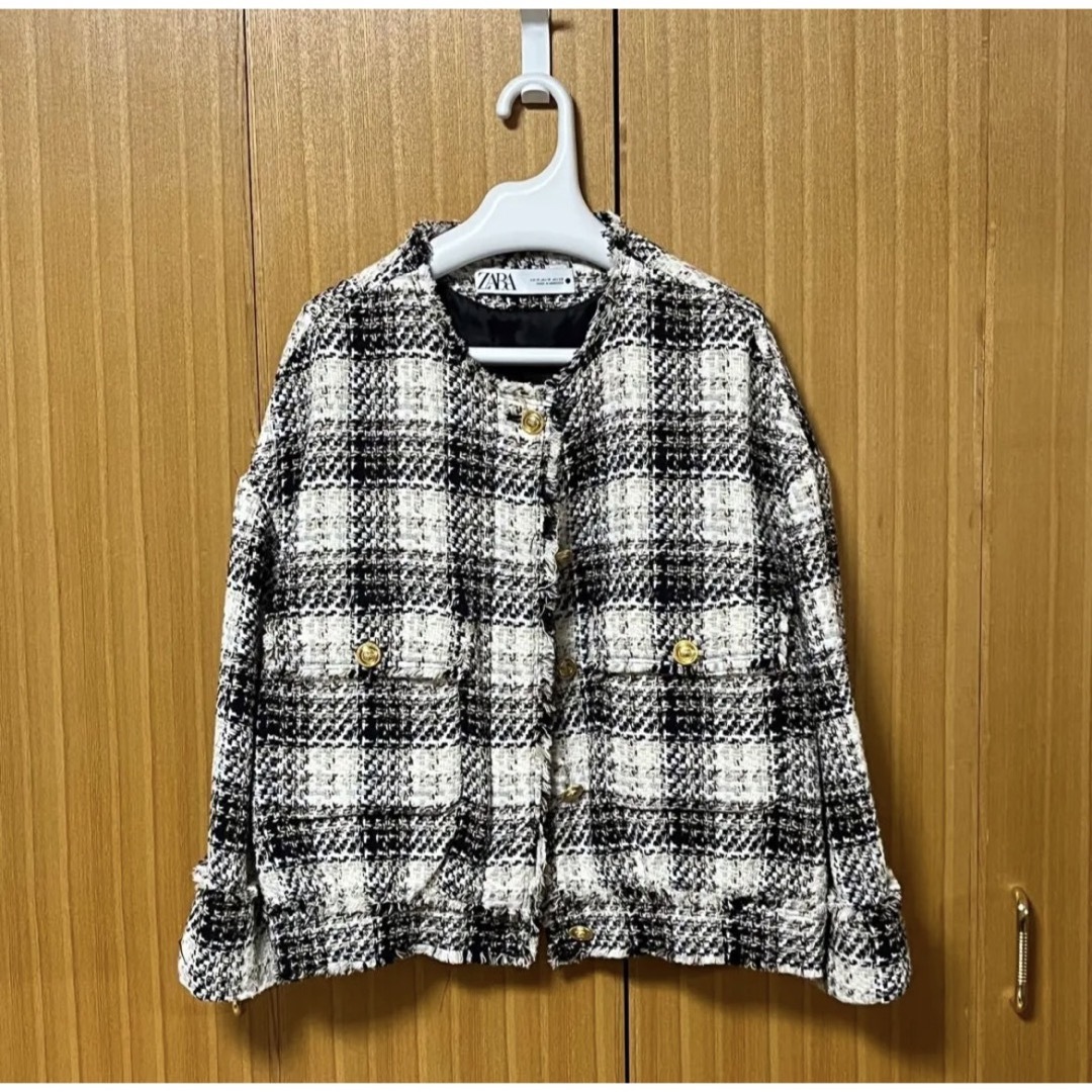 ZARA ツイードジャケット　ミックス