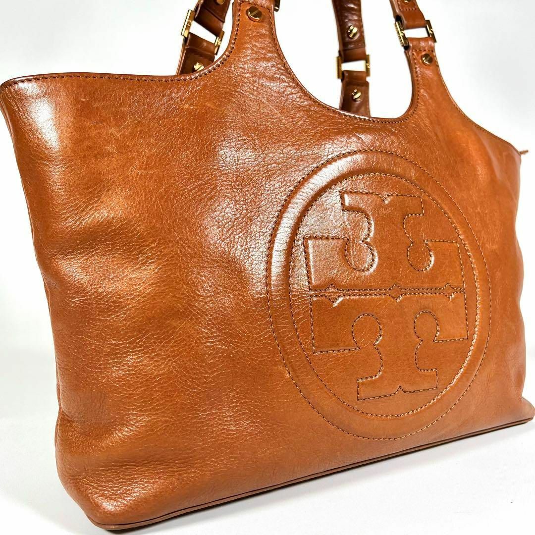 TORY BURCH トリーバーチ キャメル PVCレザー トートバッグレザー