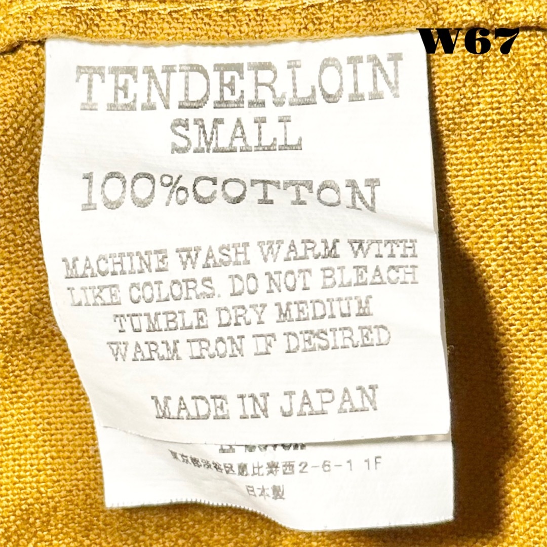 希少品！ TENDERLOIN 長袖 シャツ フランネル シャモアクロス 黄 S