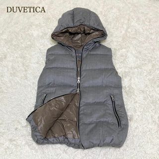 デュベティカ(DUVETICA)のデュベティカ ダウンベスト FEBEDUE ウール カシミヤ混 グレー 38(ダウンベスト)