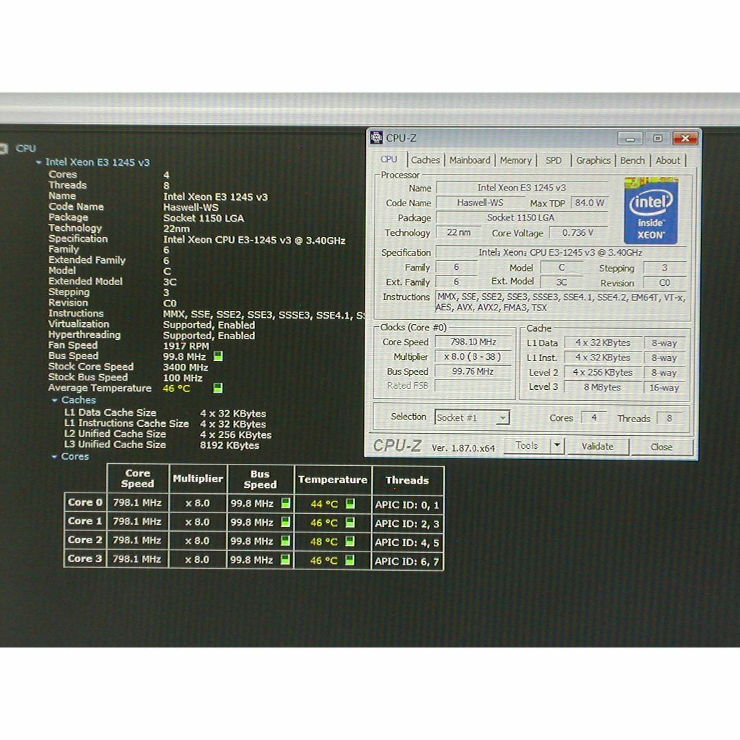 4コア8スレッド　XEON　E3 1245 V3  LGA1150 3