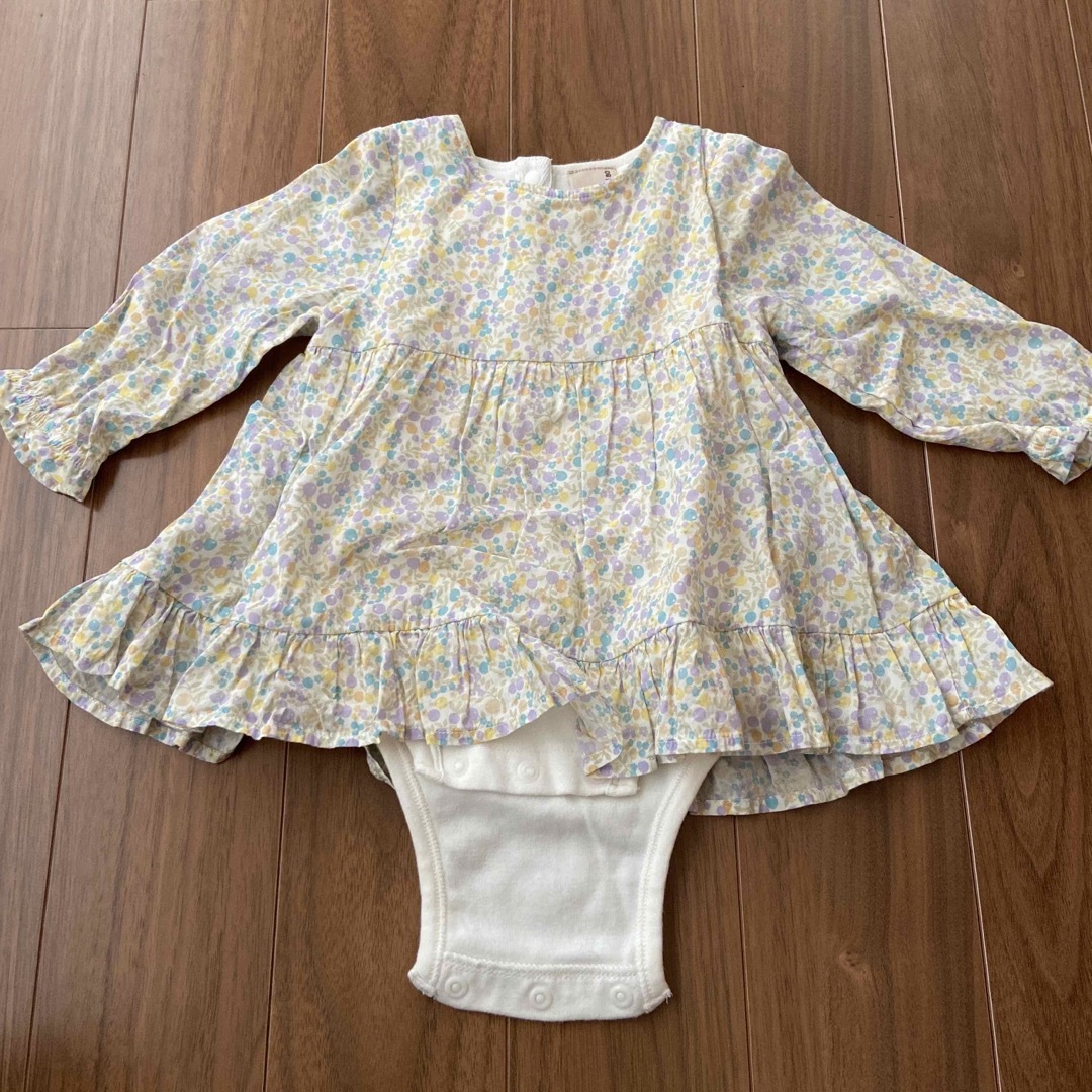 petit main(プティマイン)のてぃら様専用　プティマインロンパースワンピース80cm キッズ/ベビー/マタニティのベビー服(~85cm)(ワンピース)の商品写真