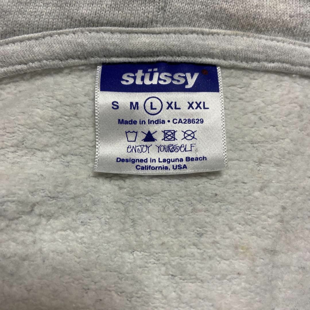 【未使用に近い】stussy ダウンジャケット ブルー 刺繍ロゴ L ビック