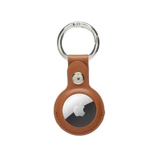 Apple Air tag 用 カバー キーホルダー　ブラウン(モバイルケース/カバー)