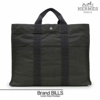 エルメス(Hermes)の未使用品 エルメス エールライン トートMM トートバッグ ビジネスバッグ 2way 100951M ナイロンキャンバス グレー シルバー金具 (トートバッグ)