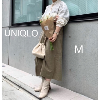 ユニクロ(UNIQLO)の新品 UNIQLO ユニクロ  リネンレーヨンナロースカート(ロングスカート)