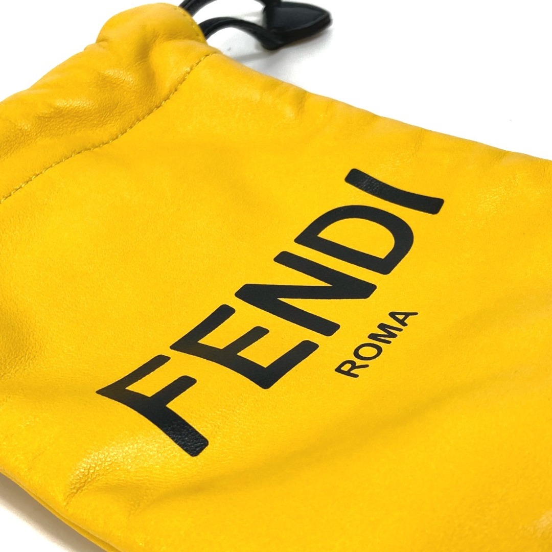 FENDI(フェンディ)のフェンディ FENDI フォンホルダー フォンポーチ ロゴ 7AR898 ネックストラップ付き ポーチ レザー イエロー レディースのファッション小物(ポーチ)の商品写真