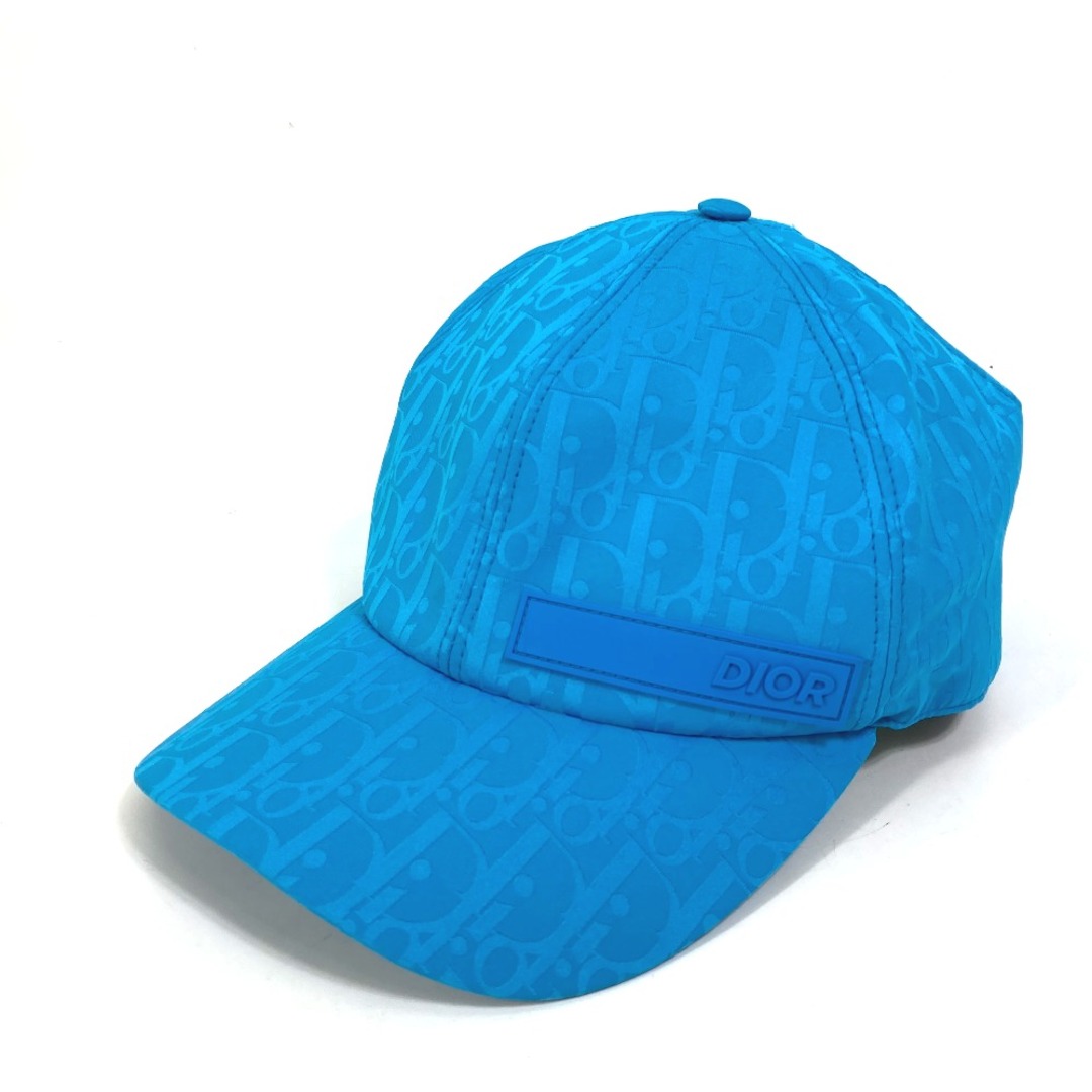 ディオール Dior オブリーク 023C909I5545 帽子 キャップ帽 ベースボール キャップ ポリエステル ブルー 美品