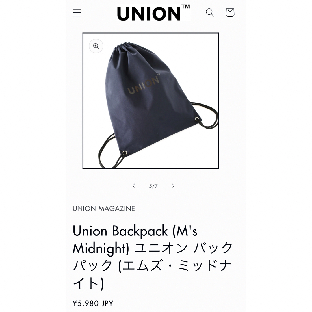 www.haoming.jp - Union Backpack (M's Midnight)ユニオン バック