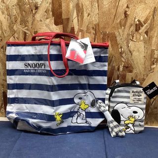 ピーナッツ(PEANUTS)の【Mし624】スヌーピー　SNOOPY  ビニール　肩掛け　トートバッグ ミニ(トートバッグ)