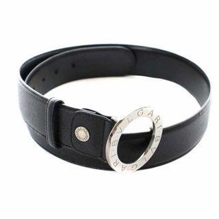 BVLGARI ベルト ロゴバックル ロゴマニア レザー 105/42 黒