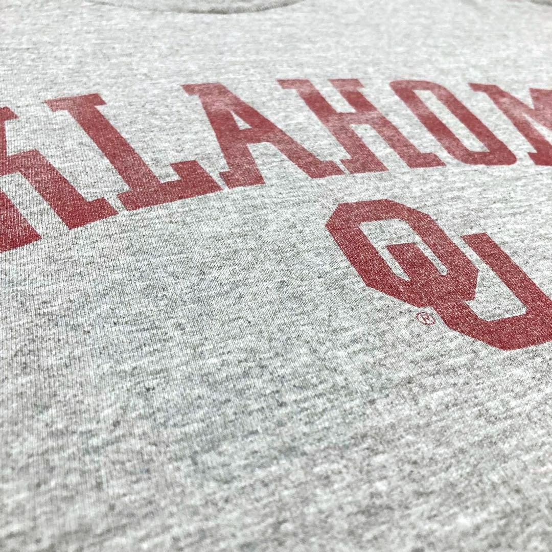 WXJ カレッジ Tシャツ 古着   グレー オクラホマ　大学　OKLAHOMA メンズのトップス(Tシャツ/カットソー(半袖/袖なし))の商品写真